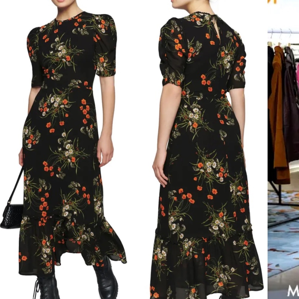 Reformation Addaline Floral Print Dress